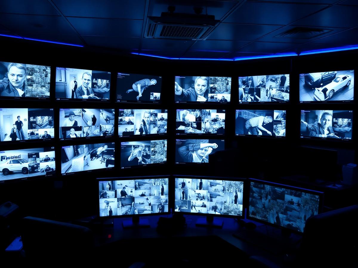 CCTV monitoring control room